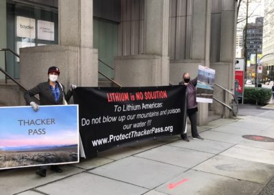 Protect Thacker Pass at Lithium Americas Headquarters in Vancouver BC